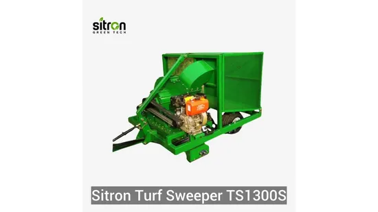 Green Turf Sweeper for Grass Collection with Efficient Pickup